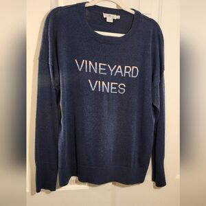 Vineyard Vines Navy Crew Neck Sweater Sz L